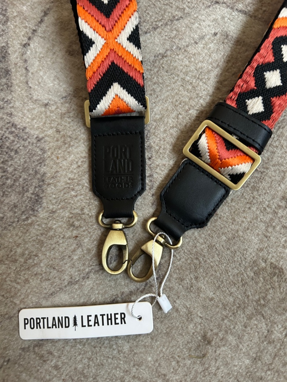 NWT Portland Leather Goods Kaleidoscope Bag Strap - Picture 5 of 8
